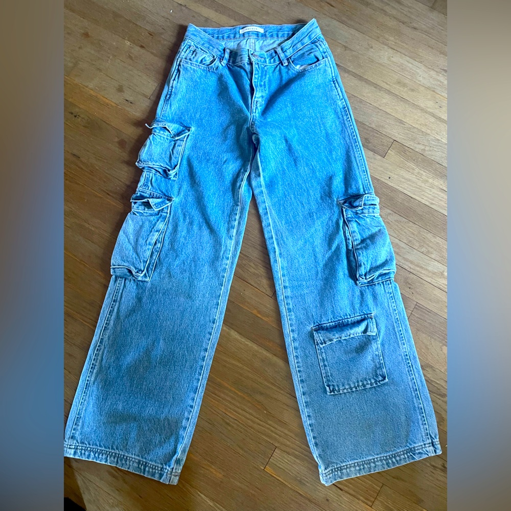 Pacsun Women's Blue Cargo Jeans